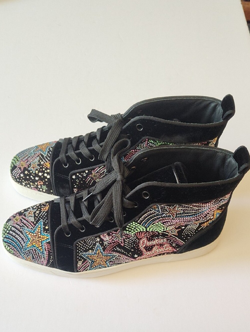 CHRISTIAN LOUBOUTIN Paris "Starlight" High-Top Men's Sneakers Size 9 US 42 - Picture 4 of 15